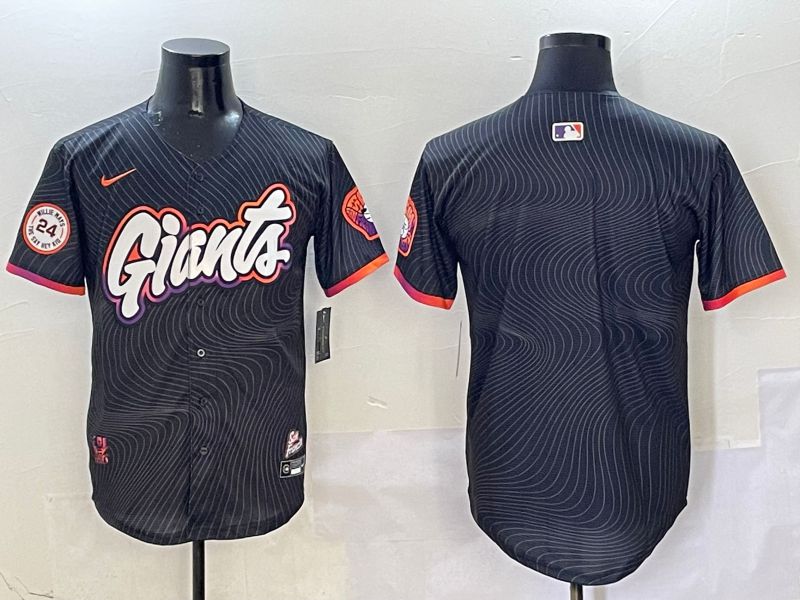 Men San Francisco Giants Blank Black Second generation Joint Name Nike 2025 MLB Jersey style 14->san francisco giants->MLB Jersey